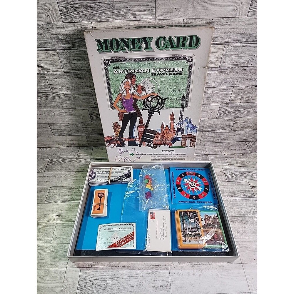 Vintage 1972 Schaper MONEY CARD American Express Europe TRAVEL Board GAME